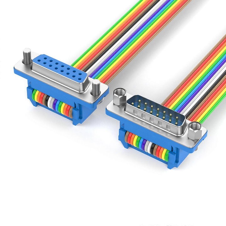 Cablu extensie DB15 multicolor 1m-10m conexiune stabila
