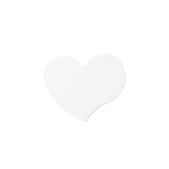 Set 100 etichete inima hartie kraft multicolor 4.5x4cm