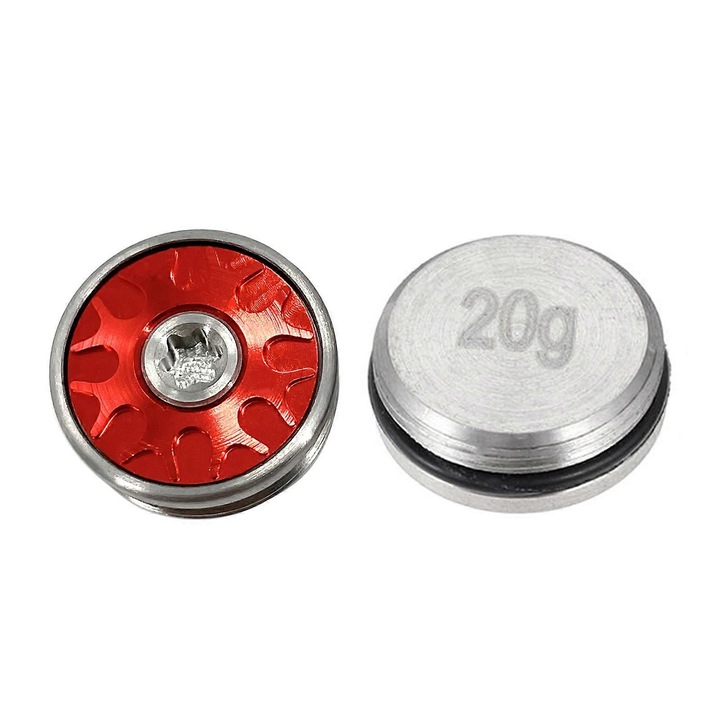 Greutati metalice pentru capete crose golf set 2 buc rosu negru 20mm 5-35g