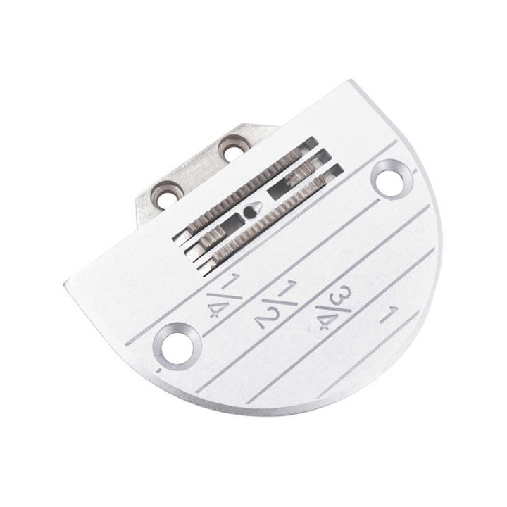 Set placa ac si carlig masina de cusut industriala, metal, argintiu, 4.4x1.3cm
