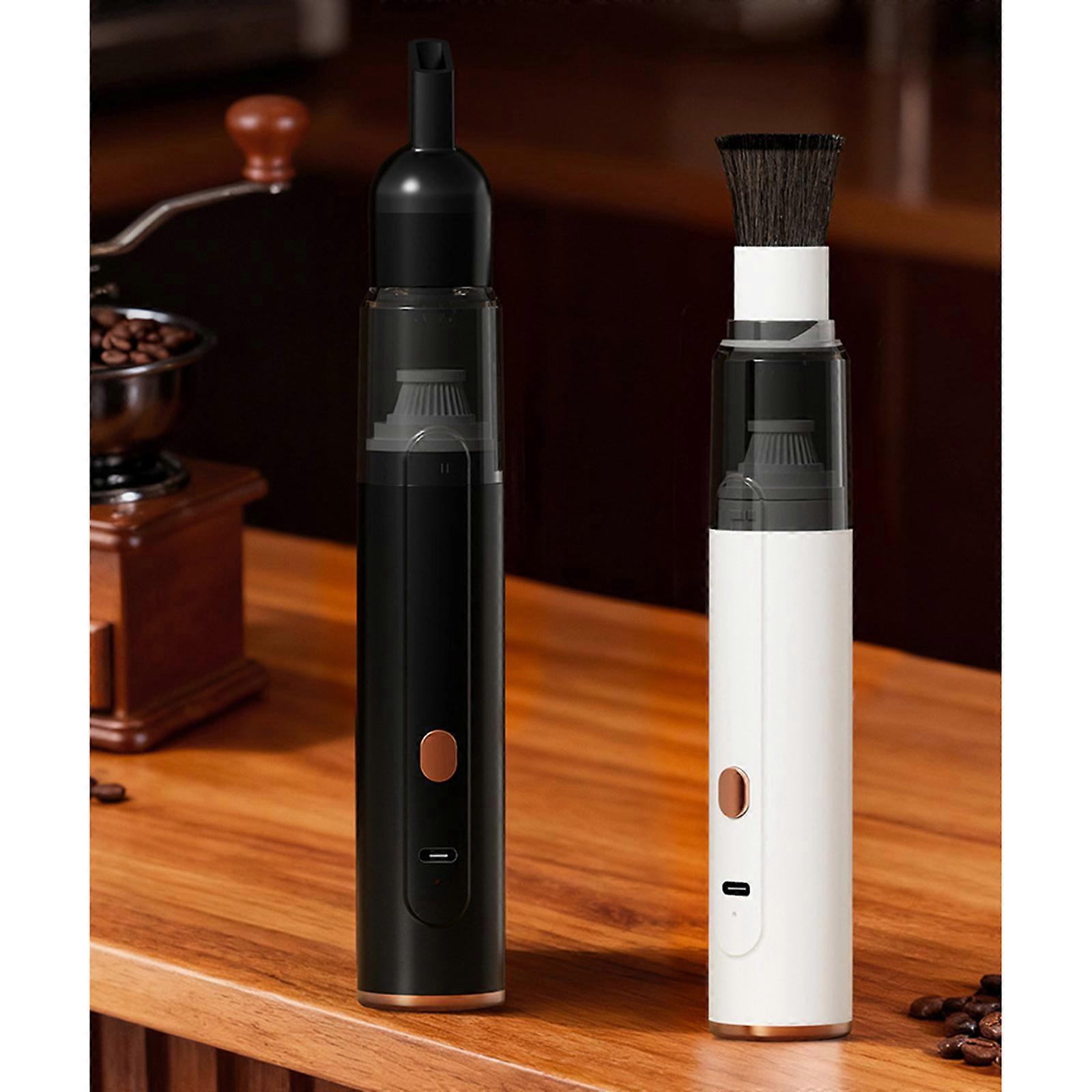Aspirator portabil pentru cafea, compact, alb-negru, 3.6x22cm, 1500mAh