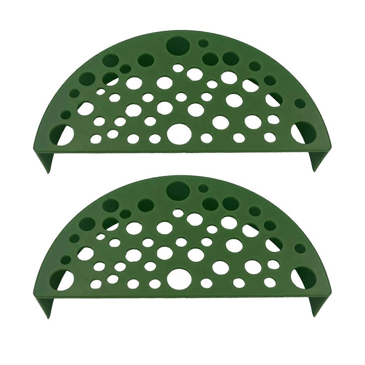 Decor acvariu tunel artificial 2 buc verde 11.5x2.5x5.7cm