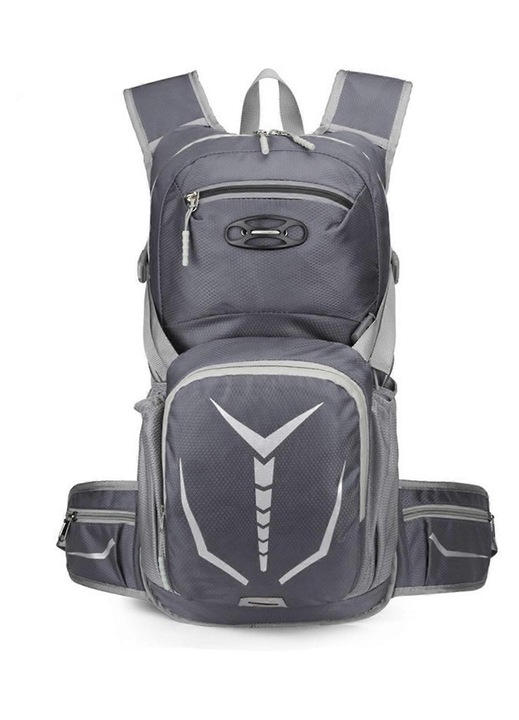 Rucsac sport unisex, multifunctional, impermeabil, gri, 9 culori, dimensiuni variabile