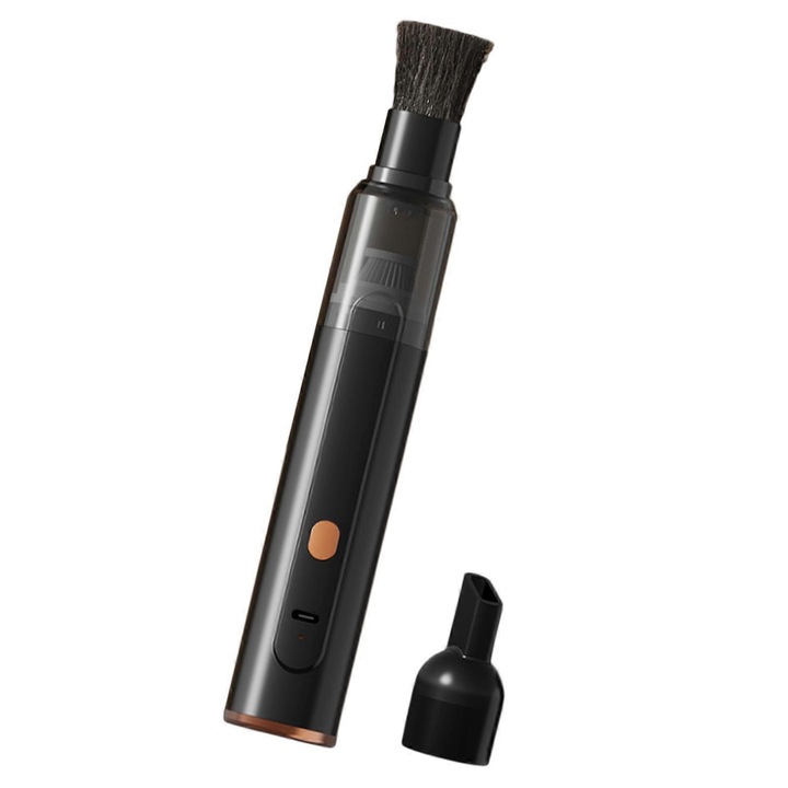 Aspirator portabil pentru cafea, compact, alb-negru, 3.6x22cm, 1500mAh