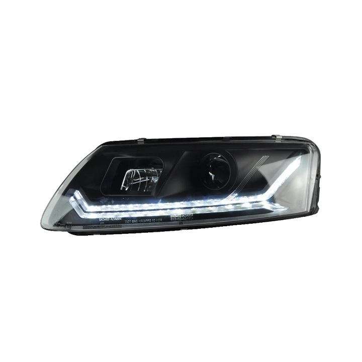 Távoli autó, ABS, Audi A6 C6-hoz, fehér, 12V, 3x11cm, szett