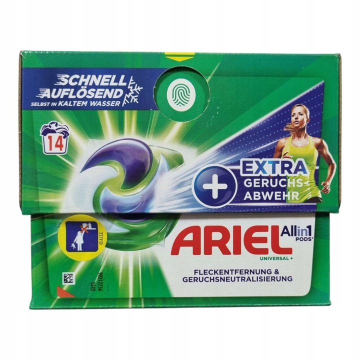 Ariel All In One Active Odor Defence Kapsułki Do Prania Tkanin Ubrań Sportowych 14 Szt