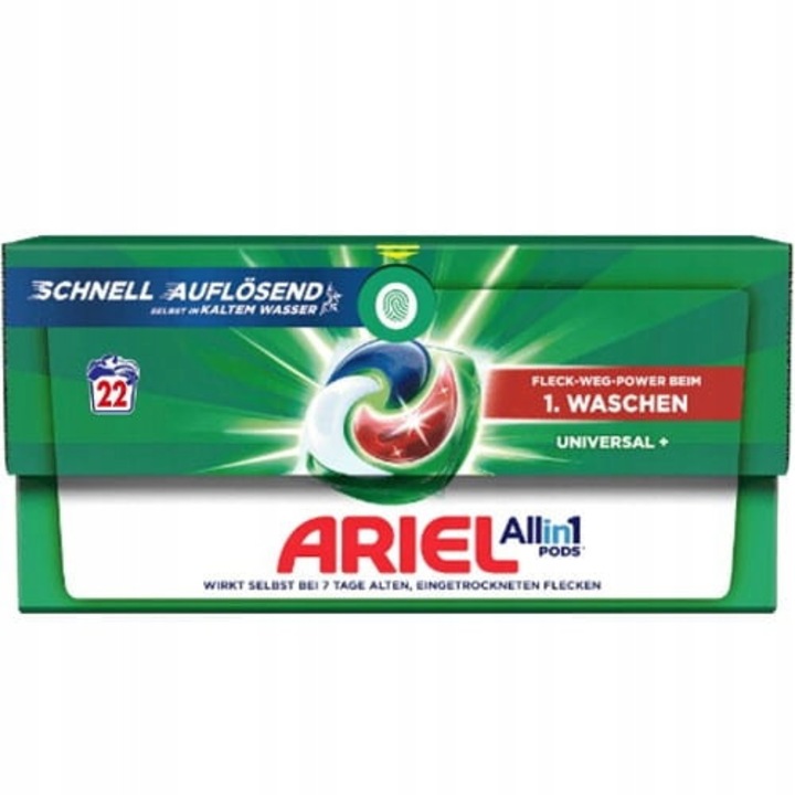 Ariel All-in-1 Universal Mosókapszula Fehér Ruhákhoz 3 az 1-ben 22 db