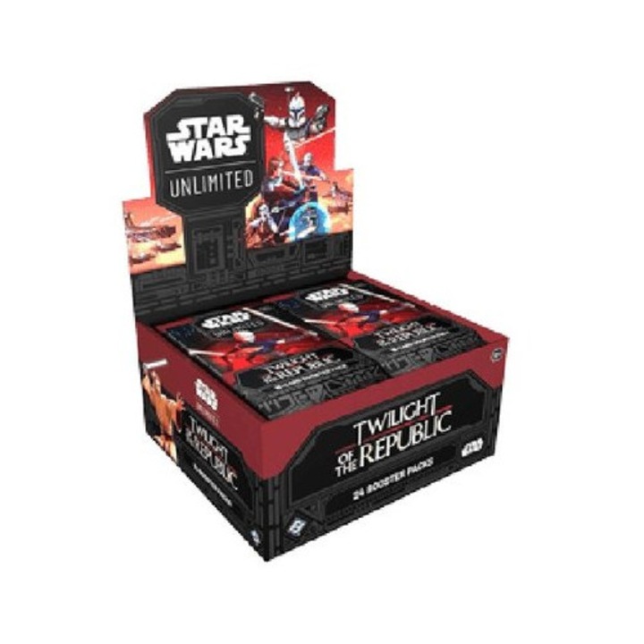 Разширение Fantasy Flight Games, Star Wars Unlimited, Twilight of the Republic, Booster Display, 24 Boosters, Многоцветен