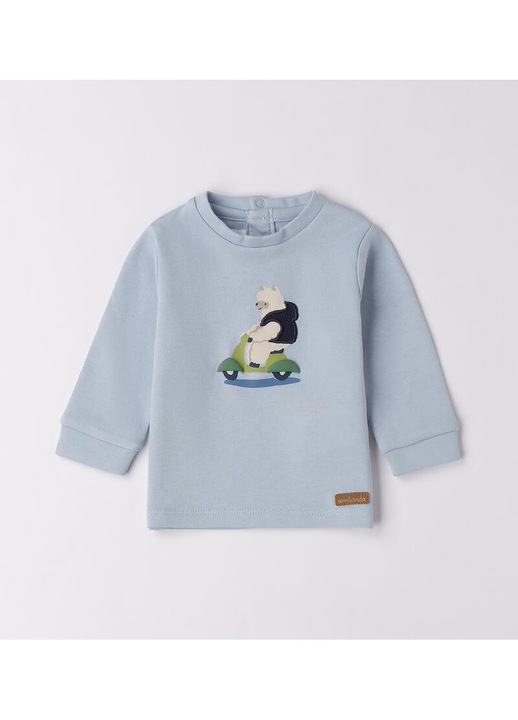 Bluza Minibanda din Bumbac Interlock cu Imprimeu Scuter si Lama