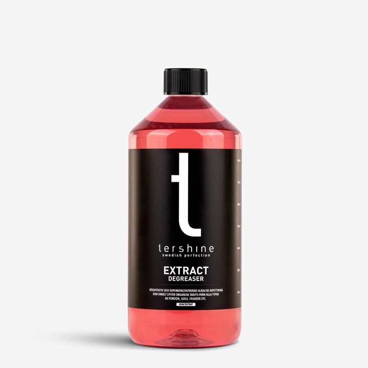 Tershine Extract szuperkoncentrált lúgos zsírtalanító 3-15% - rovarokhoz, forgalmi filmhez és szerves lerakódásokhoz, 1 L