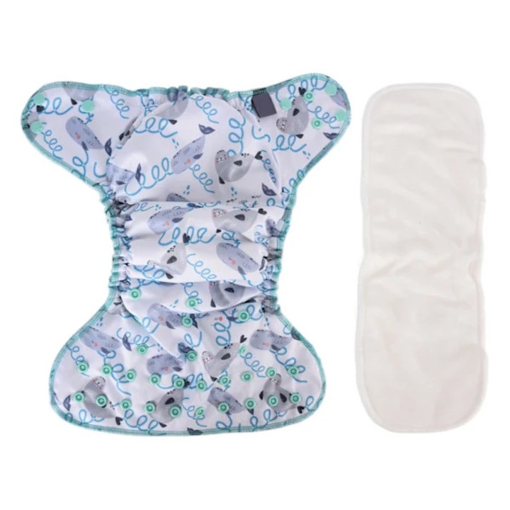 Scutec textil nou-nascut, marime unica, impermeabil, elastic, TPU, alb