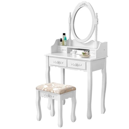 Set Masuta Toaleta Cosmetica Machiaj Cu Oglinda Si Scaunel Ego Interiors Design Emag Ro