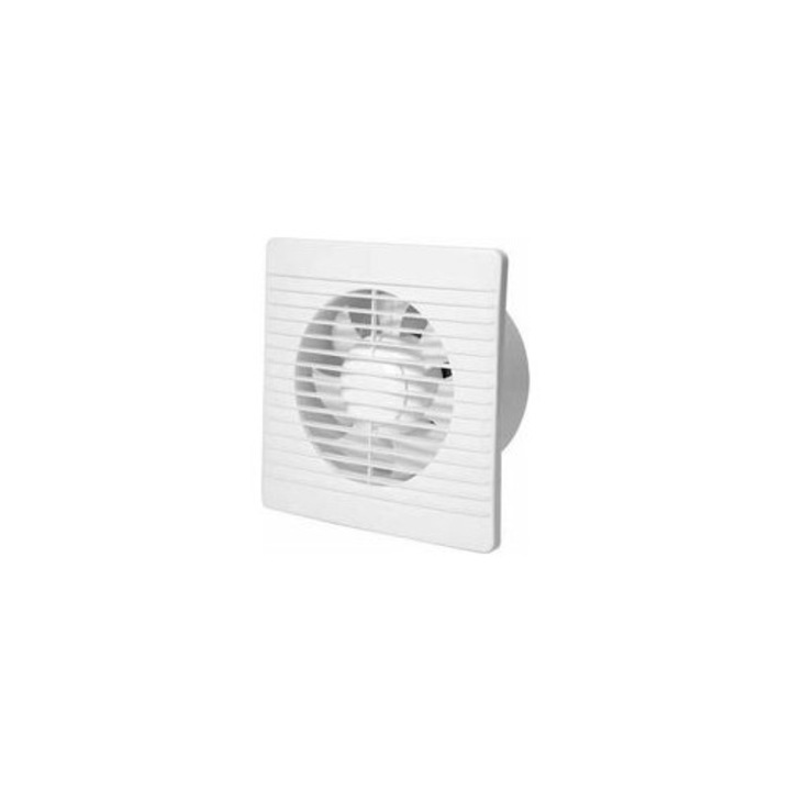 Elszívó ventilátor 4 hüvelykes, fehér, 18W, 130m3/h ablakhoz és falhoz