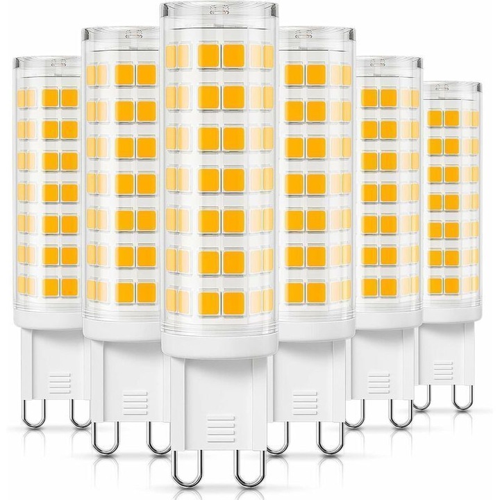 5 db G9 6W 4000K semleges fehér LED izzó készlet 18x62mm