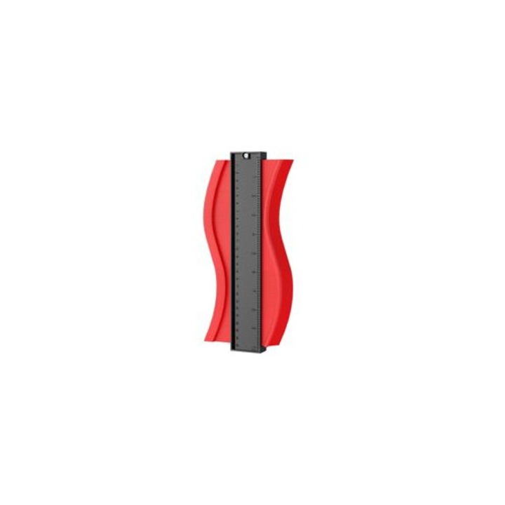 Rigla copiere contur 25cm plastic ABS, durabilitate, precizie