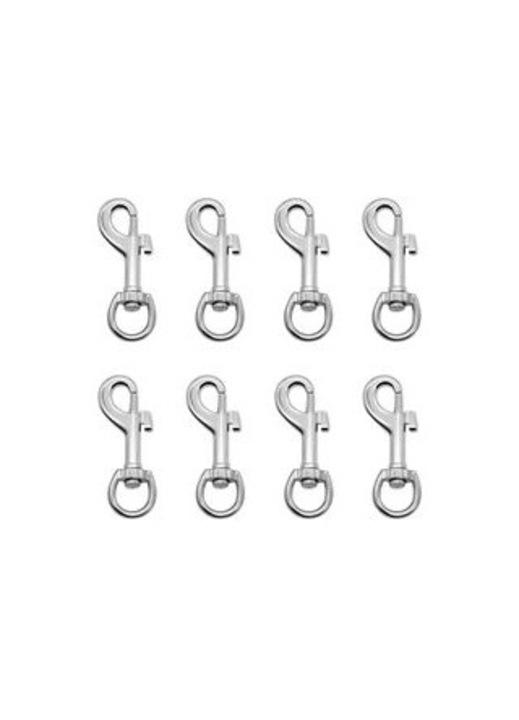 8 db forgó karabiner készlet kutyapórázhoz, többszínű