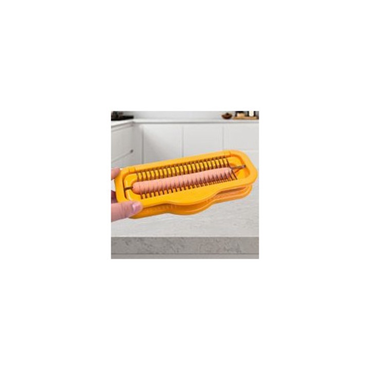 Feliator manual pentru carnati si fructe, compact, 21x10x1.5cm, alb