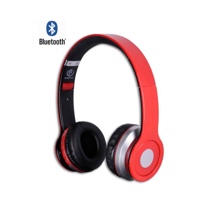 Bluetooth fejhallgató Rebeltec Crystal, piros