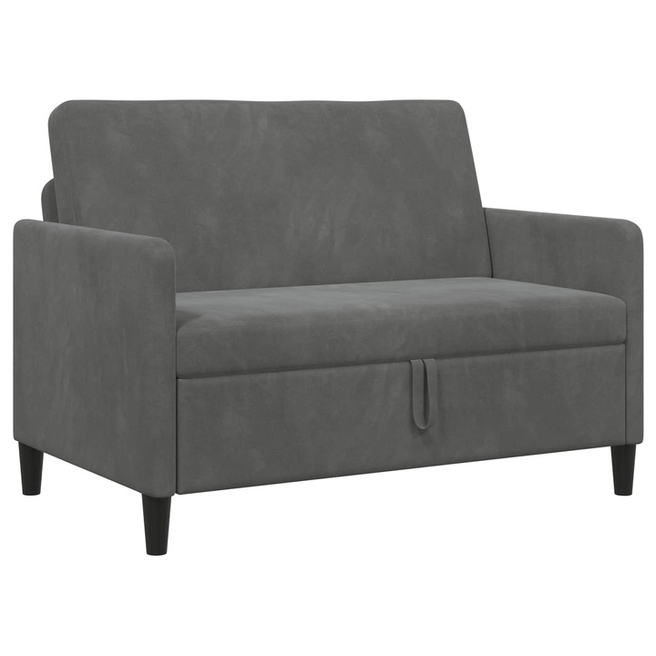 Sofa cu Spatiu de Depozitare vidaXL, Gri inchis 122 x 78 x 87 cm