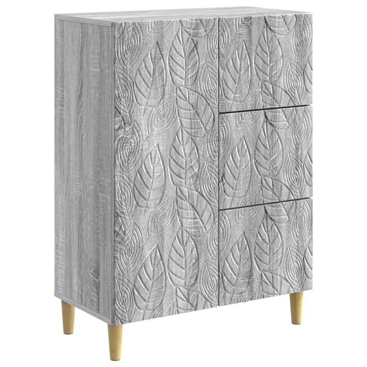 Bufet Sonoma gri 66 x 34 vidaXL, 5 x 90 cm Lemn prelucrat