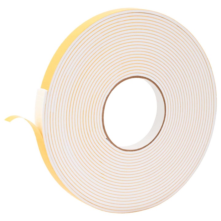 Самоотлепваща се пяна лента 10 pcs, vidaXL, Бяло 15mm x 10m CR пяна
