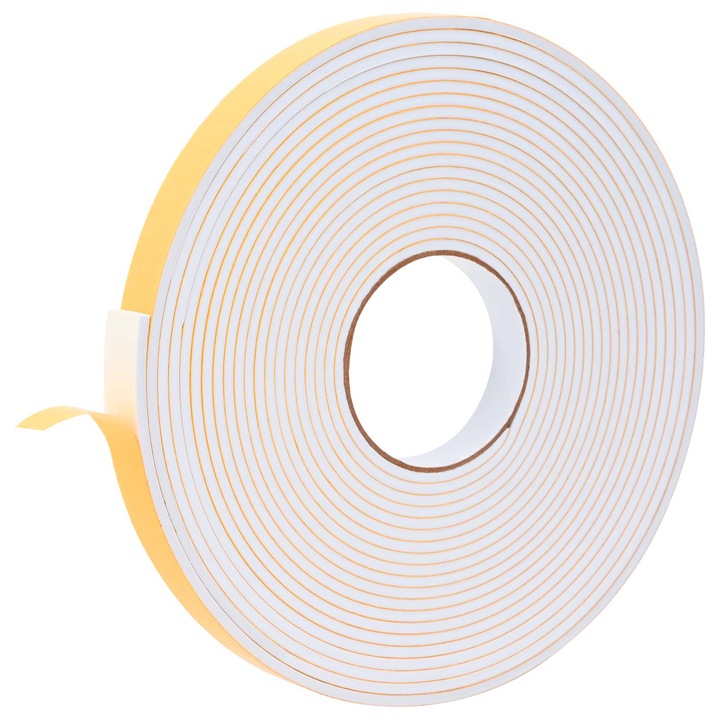 Самоотлепваща се пяна лента 10 pcs, vidaXL, Бяло 20mm x 10m CR пяна