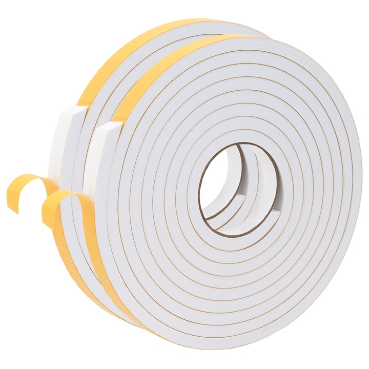 Самоотлепваща се пяна лента 2 pcs, vidaXL, Бяло 20mm x 5m CR пяна