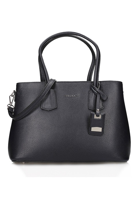TOSCANIO, Geanta bowler din piele, Negru carbon