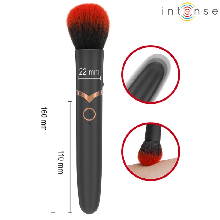 Vibrátor Tipp Ecset Intenzív Emilia, 10 Rezgés, USB Újratölthető, 16 cm