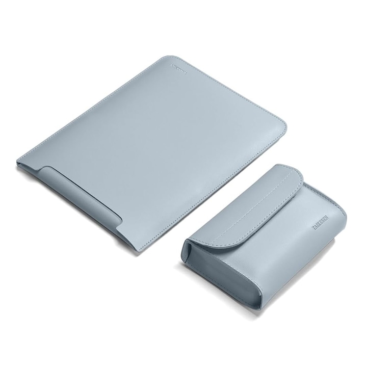 Husă laptop FooFoony cu husă mică, albastru lac, 13-14 inci, dimensiuni 34, 3x25, 2cm