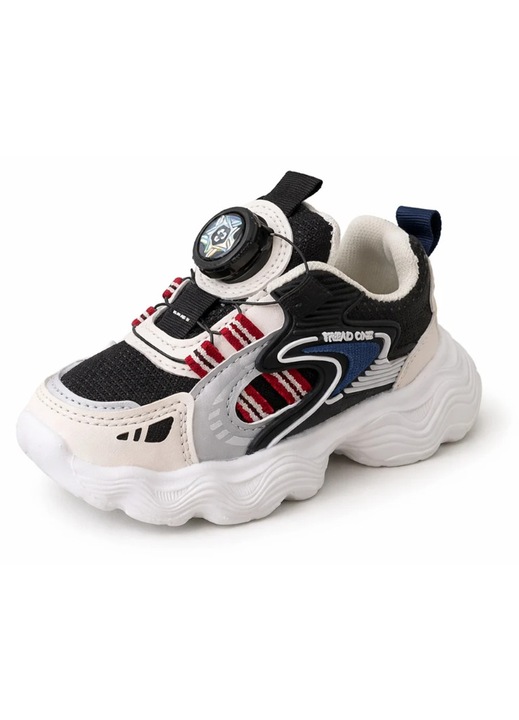 Pantofi Sport pentru Copii Roz-Crem Mixbo, cu Sistem Inovator de Prindere tip Dial, Talpa Flexibila si Confort Sporit 21 EU 13 cm, Negru