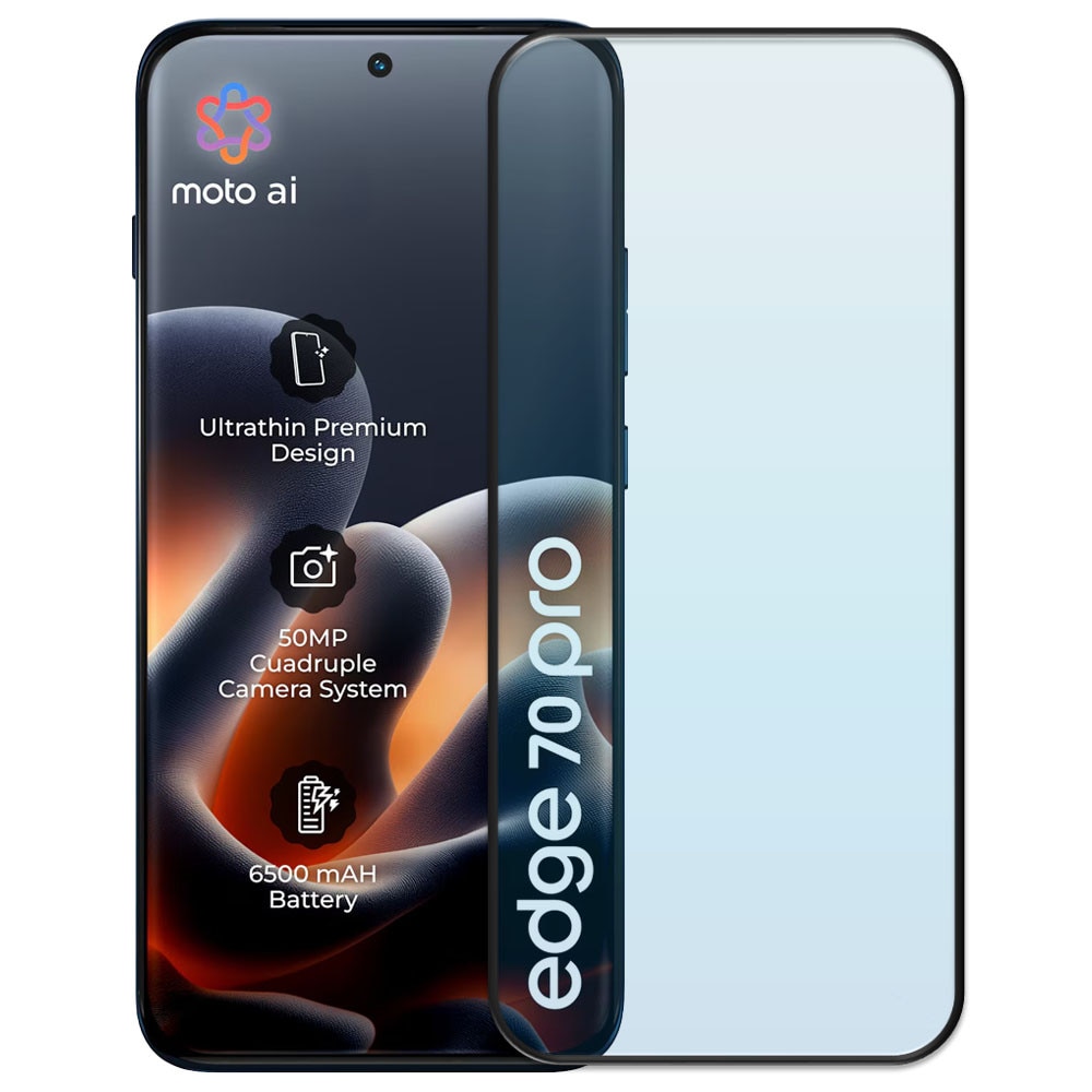 Folie din sticla securizata pentru Motorola Edge 70 Pro, HAMSTERBOX Glass Shield, Protectie completa ecran, Full face, Aplicare rapida, Case Friendly, Transparenta