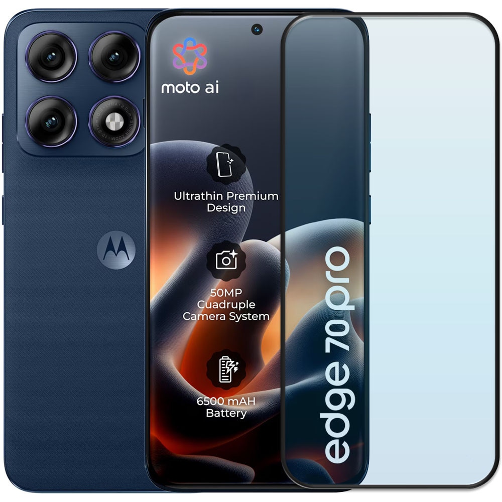 Folie din sticla securizata pentru Motorola Edge 70 Pro, HAMSTERBOX Glass Shield, Protectie completa ecran, Full face, Aplicare rapida, Case Friendly, Transparenta