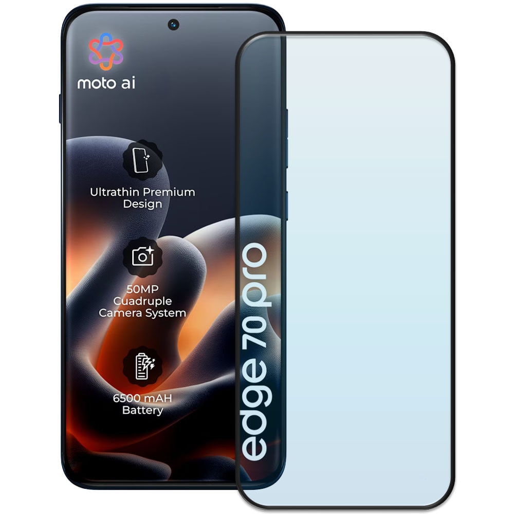 Folie din sticla securizata pentru Motorola Edge 70 Pro, HAMSTERBOX Glass Shield, Protectie completa ecran, Full face, Aplicare rapida, Case Friendly, Transparenta