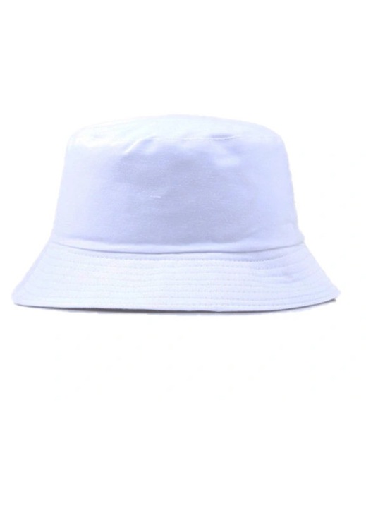 Palarie pescareasca unisex alba, marime universala, bor 7.5cm, adancime 11-12cm