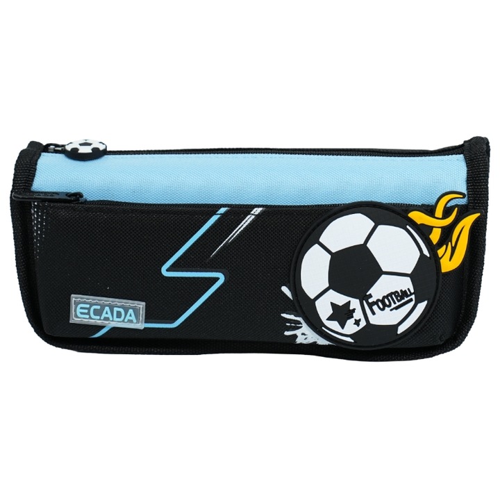 Penar etui Ecada cu 2 fermoare - Motiv Football, 78507