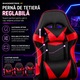 Scaun Gaming Ergonomic KD Home® ShadowStrike GX1, 2 Seturi Roti Incluse, din Piele Ecologica, Suport Lombar, Perna Tetiera, Spatar Rabatabil 165°, Pana la 140 kg, Mecanism Tilt, Rosu