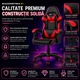 Scaun Gaming Ergonomic KD Home® ShadowStrike GX1, 2 Seturi Roti Incluse, din Piele Ecologica, Suport Lombar, Perna Tetiera, Spatar Rabatabil 165°, Pana la 140 kg, Mecanism Tilt, Rosu