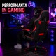 Scaun Gaming Ergonomic KD Home® ShadowStrike GX1, 2 Seturi Roti Incluse, din Piele Ecologica, Suport Lombar, Perna Tetiera, Spatar Rabatabil 165°, Pana la 140 kg, Mecanism Tilt, Rosu