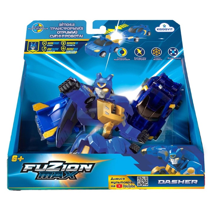 Fuzion Max Dasher Transformers Autók játékszett, kék