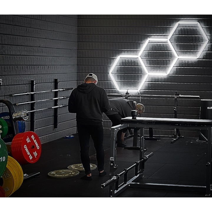 Lumina LED Hexagonala – 14 Modul 484x243CM – Edzőterem, Fitnesz Stúdió, Professzionális Edzések