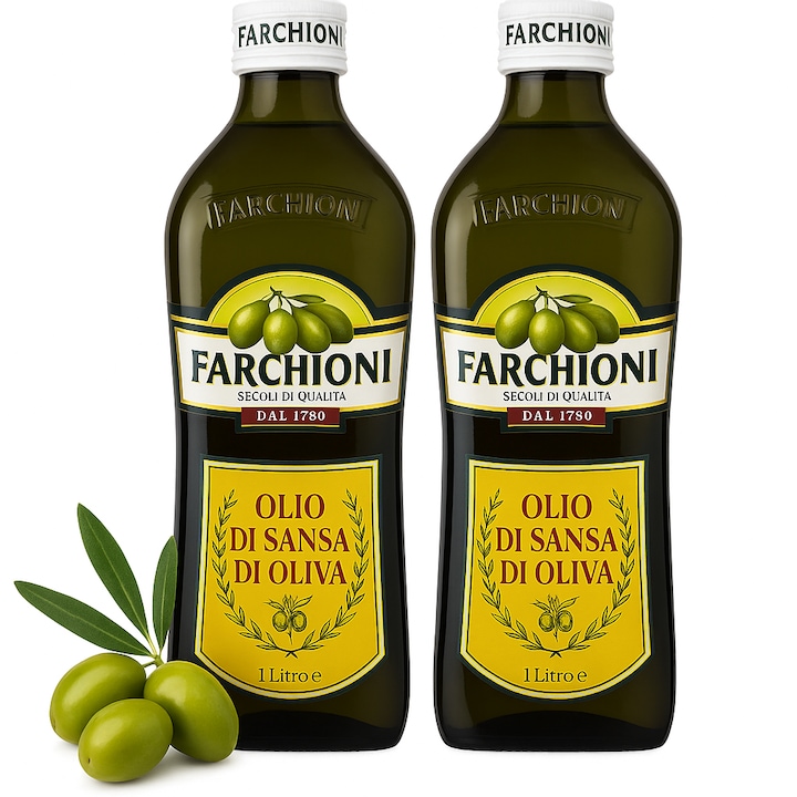 Ulei de masline italian pentru prajit, pachet de doua sticle Sansa 2x1l - Farchioni