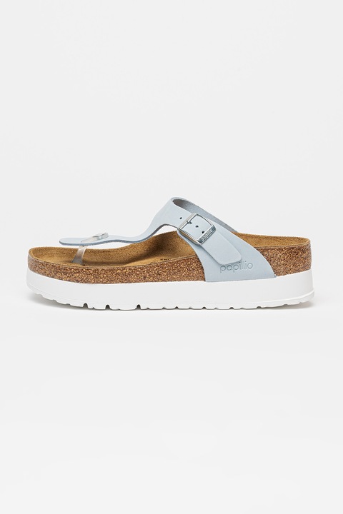 Birkenstock, Gizeh T-pántos nubukbőr szandál, Levendulakék, 39