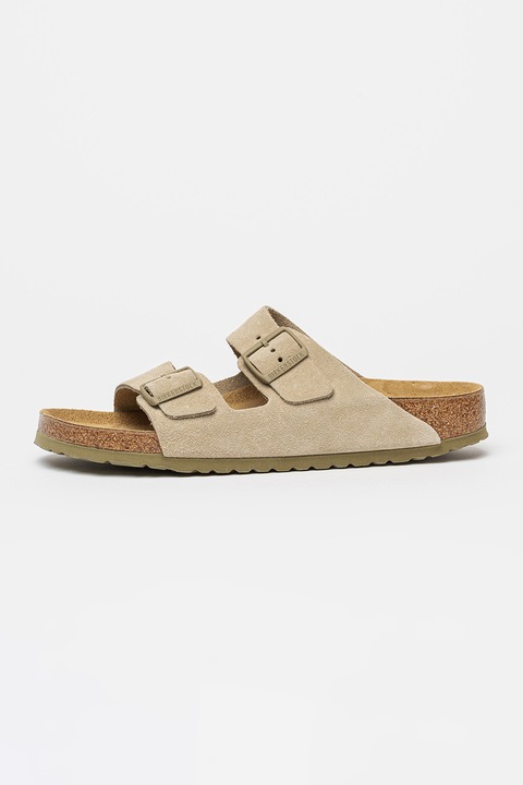Birkenstock, Csatos nyersbőr papucs, Pasztellzöld