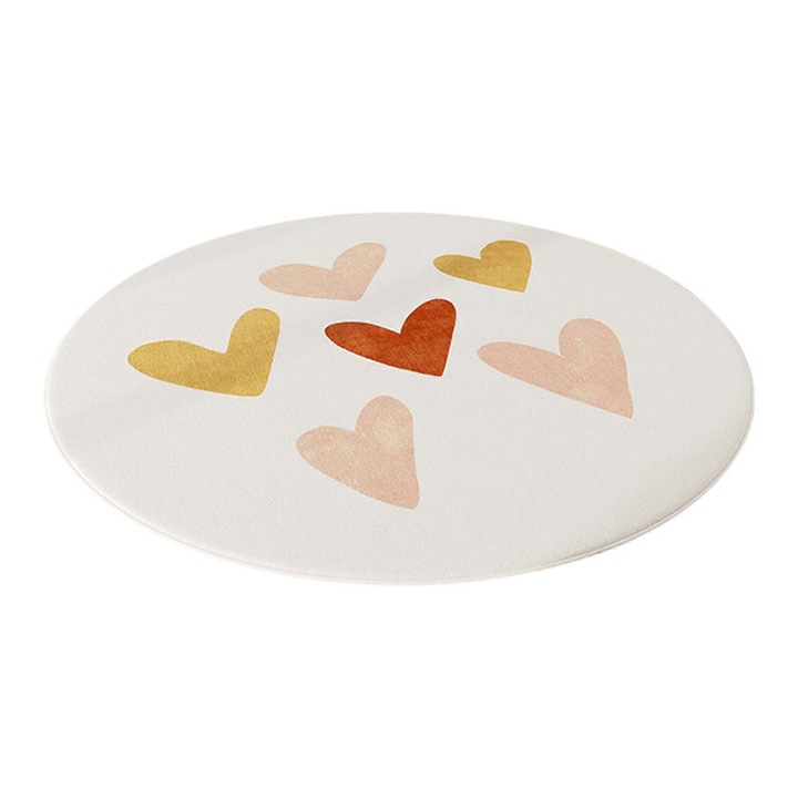Covor rotund, 100x100cm, plus, antiderapant, multicolor