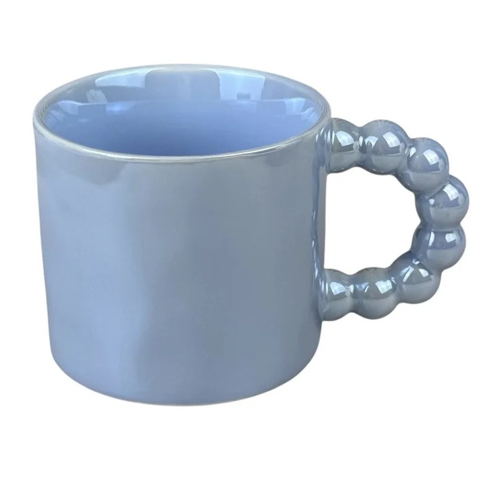 Cana din ceramica „Pearl Handle” Albastru inchis 330 ml - Cesti din ceramica elegante