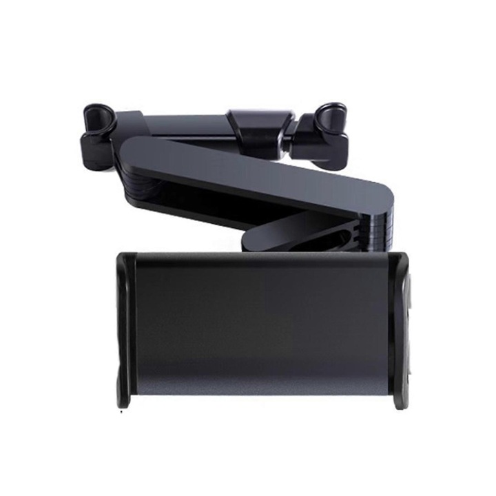 Suport auto reglabil pentru tablete si telefoane, negru, 10-35.3cm, rotire 360°, set