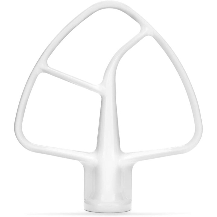 Paleta plata pentru mixer KitchenAid, alb, 4.5 qt