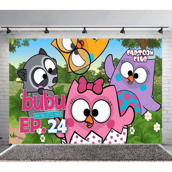 Bubu si Bufnitele Mici Banner Fundal Recuzita Petrecere Poster Tematica Film Fundal pentru Fotografie Decoratiuni Aniversare