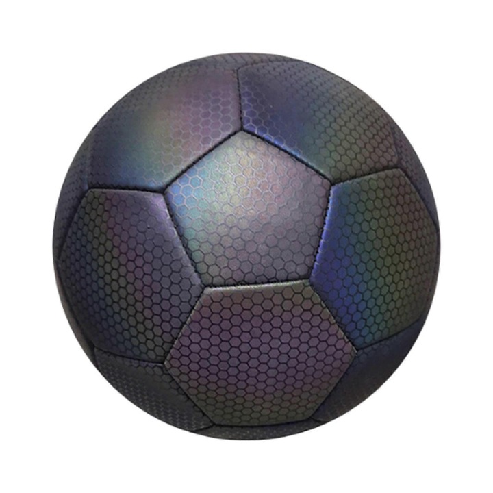 Fényvisszaverő futball labda, 4-es és 5-ös méret, többszínű, 19x21cm